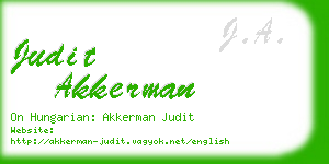 judit akkerman business card